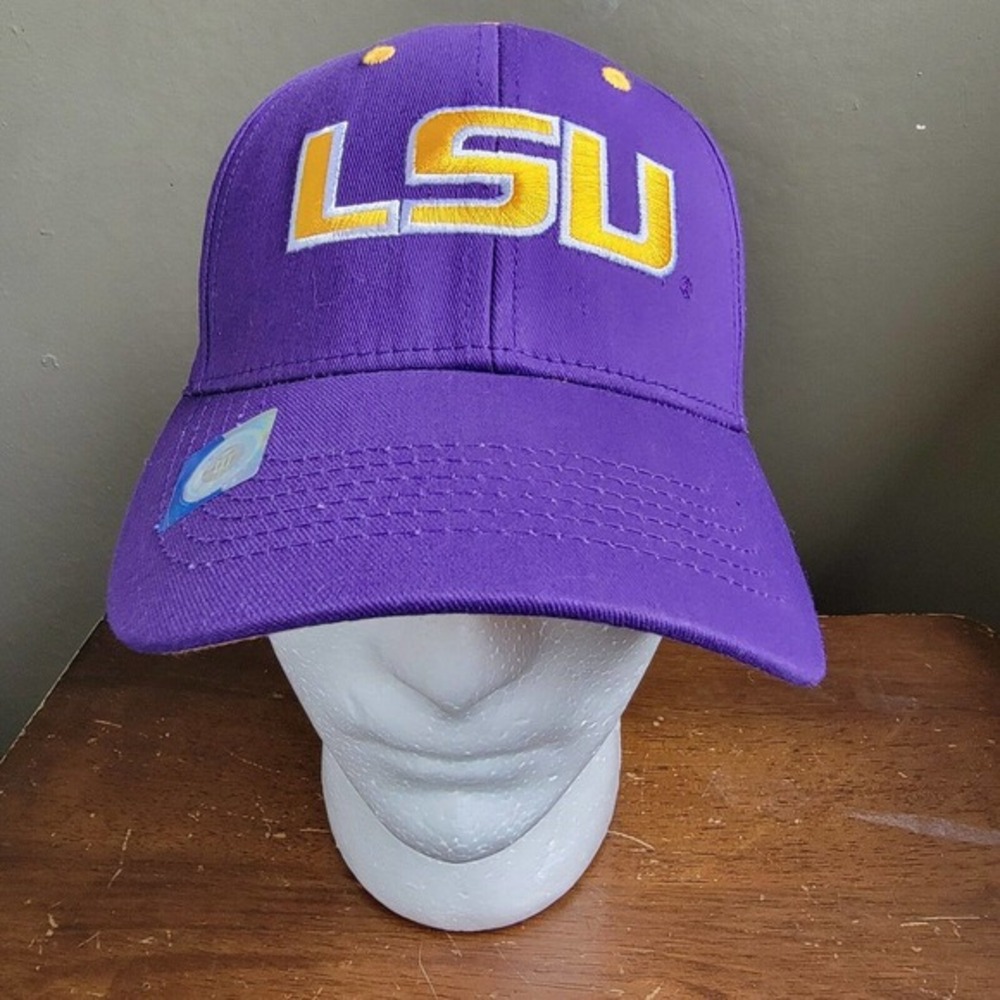 Captivating Headgear‎ NCAA LSU Tigers Baseball Cap Hat Purple Strapback